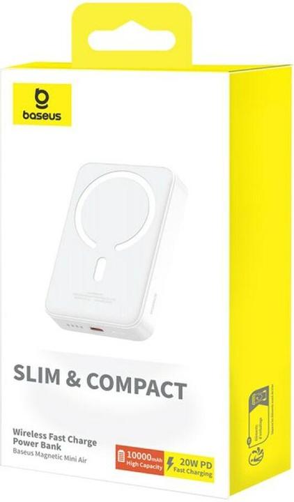 Produktbild Baseus Magnetic Mini Air Powerbank 10000mAh 20W (white) (10000 mAh, 20 W, 37 Wh)