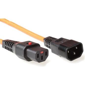 Thumbnail - Iec Lock 230V connection cable C13 lockable - C14 orange 3.00 m (3 m), Stromkabel