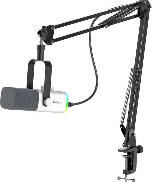 Produktbild Fifine AM8TW gaming microphone with boom arm (white)