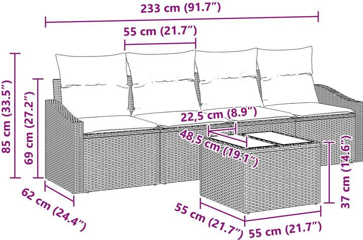 Produktbild vidaXL Gartensofa