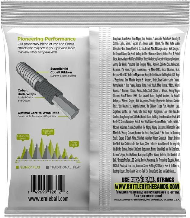 Nährwerte und Zutaten Ernie Ball Slinky Flatwound (4x, E-Bass, 0.11")