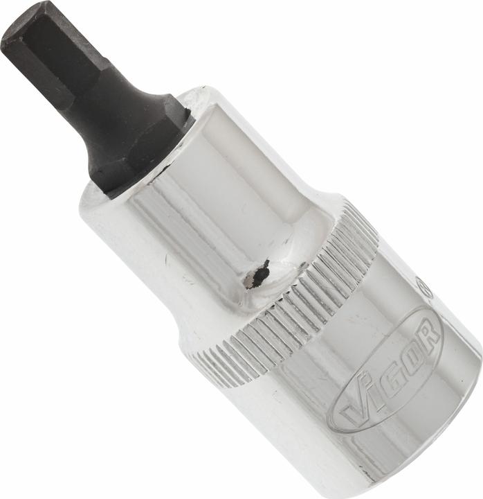 Actual product image Vigor Hexagon socket screwdriver bit ∙ V2102 ∙ Square 12.5 mm (1/2 inch) ∙ Hexagon socket... (6 mm)