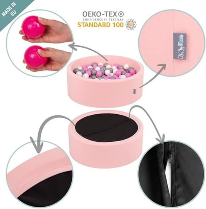 Image du produit KiddyMoon Bain de balles coloré pour bébés et enfants avec certificat de qualité