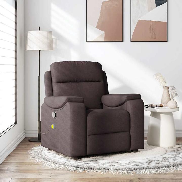 Produktbild VidaXL Massagesessel Dunkelbraun Stoff Massage TV-Sessel