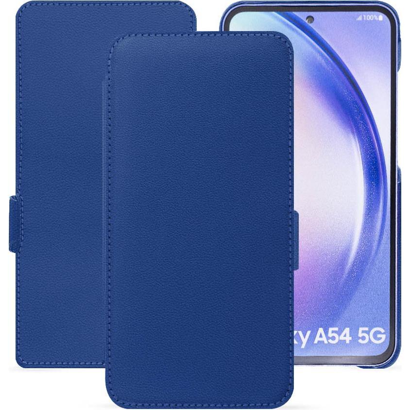 Noreve Lederschutzhülle horizontal (Samsung Galaxy A54 5G), Smartphone Hülle, Blau