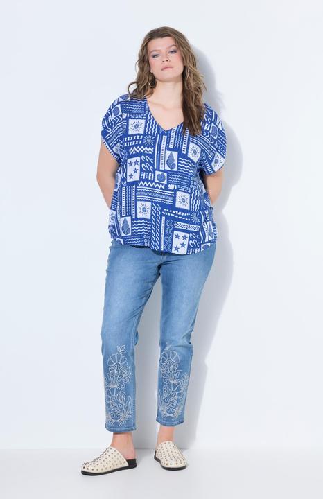 Produktbild Studio Untold Blusenshirt, oversized, mit Kachel-Print (50, 52)