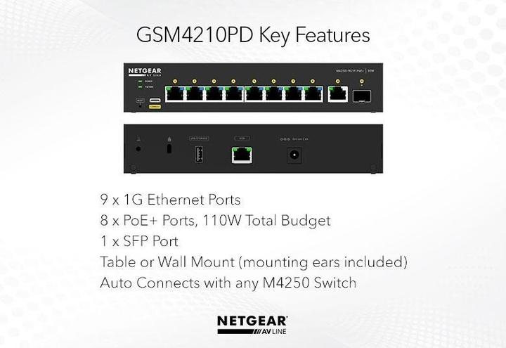 Produktbild Netgear M4250-9G1F-PoE+ (10 Ports)