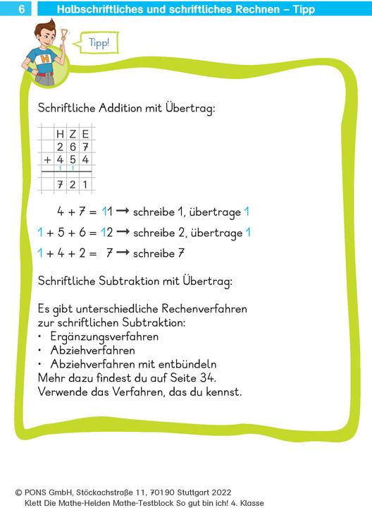 Produktbild Die Mathe-Helden: Mathe-Testblock So gut bin ich! 4. Klasse (Deutsch, 2022)