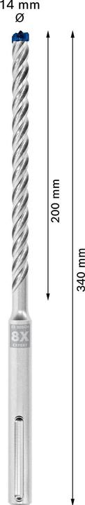 Produktbild Bosch Professional Zubehör EXPERT SDS max-8X Hammerbohrer, 14 x 200 x 340 mm (14 Millimeter)