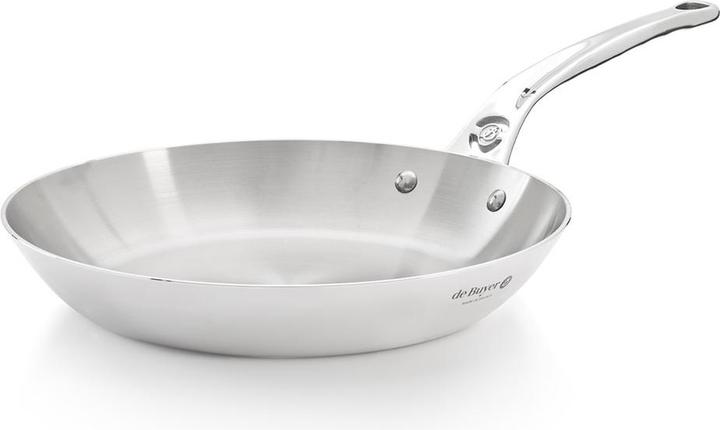 Actual product image de Buyer Affinity frying pan uncoated induction (24 cm, Frying pan, Stainless steel)
