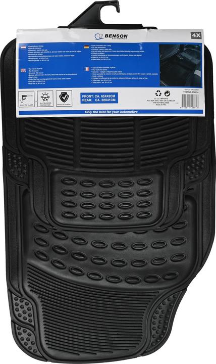 Image du produit Benson Tapis de voiture 4 pièces universels avant + arriè (1 jeu de 4 tapis de sol)