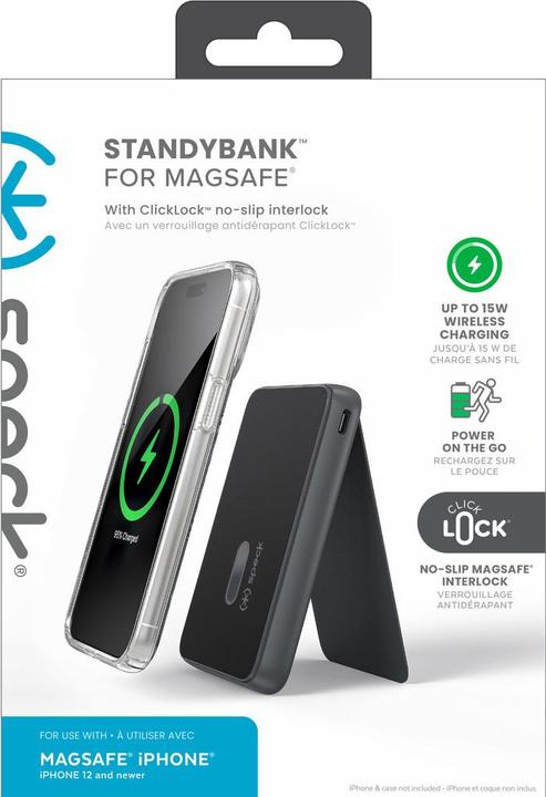 Actual product image speck StandyBank + ClickLock - Power Bank MagSafe 5000 mAh + Stand (5000 mAh, 7.50 W)