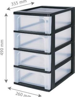 Actual product image Iris Drawer cabinet 4x 7 litres (26 x 35.5 x 49 cm, 7 l)