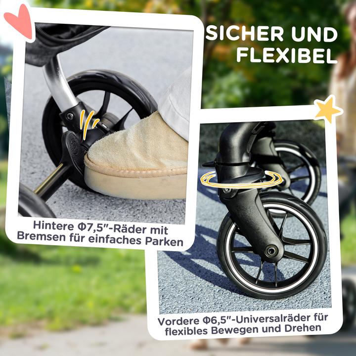 Actual product image PawHut Hundewagen Polyester, Aluminium Grau (Cat, Dog, Breathable, Foldable, Washable)