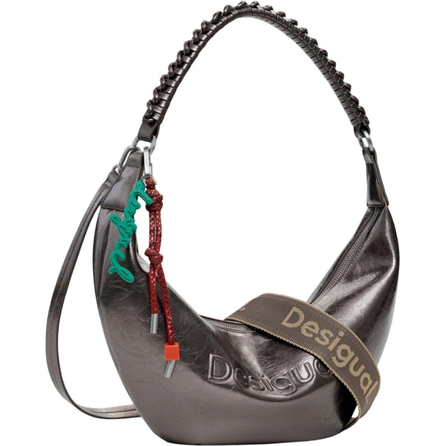 Desigual, Damen, Handtasche, Half Zante Schultertasche 0 cm, Silber