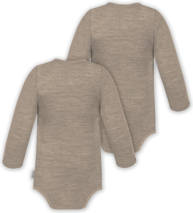 Produktbild Normani 2er Pack Doppelpack Baby-Body Merino Wickelbody Bodysuit Langarm - 9343 (68)