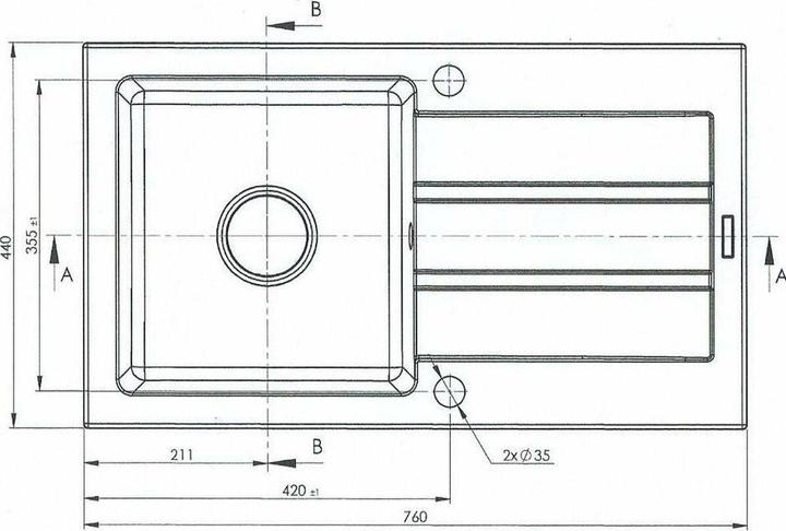 Image du produit Maidsinks Sink (Éviers à poser, 76 cm, 44 cm)