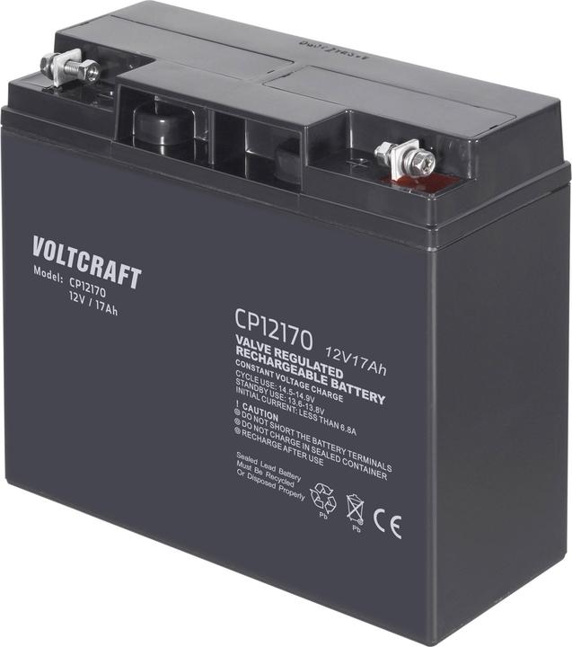 Produktbild Voltcraft CE12V/17Ah VC-12713975 Bleiakku 12 V 17 Ah Blei-Vlies (AGM) (B x H x T (12 V, 17000 mAh)