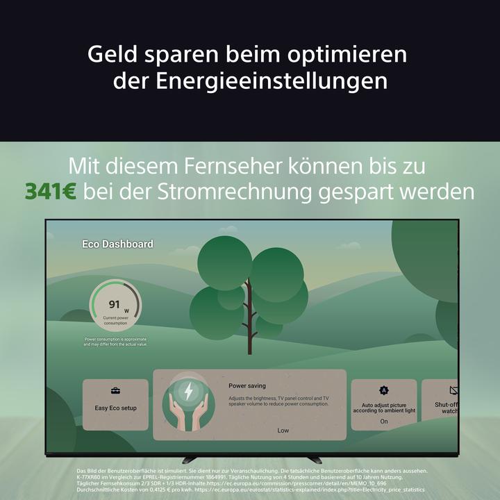 Actual product image Sony BRAVIA 8 Series 65" OLED 4K HDR Display with Google TV, including 3 years PrimeSupport, 16 (65", OLED, 4K)