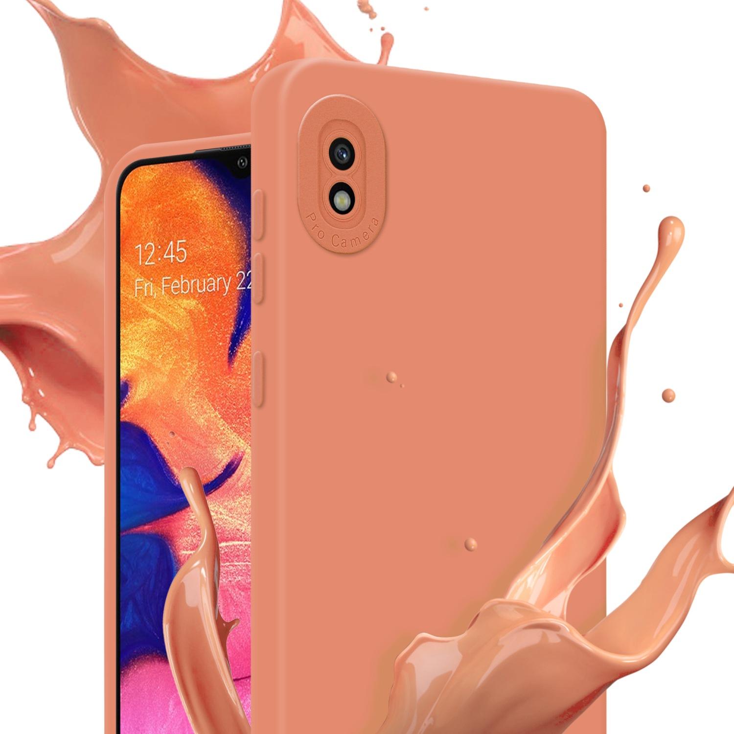 Thumbnail - Cadorabo Hülle für Samsung Galaxy A10 im TPU Fluid LM162 Style (Samsung Galaxy A10), Smartphone Hülle, Orange