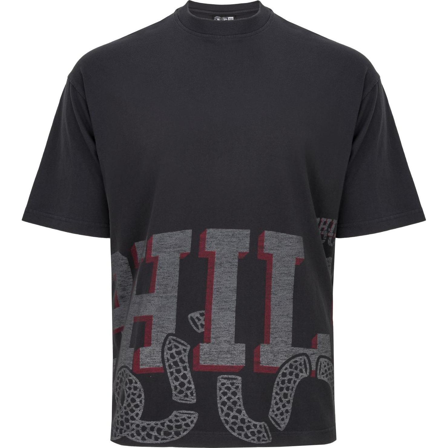 New Era, Herren, Shirt, Oversized Shirt - WASHED Philadelphia 76ers - L, Schwarz, (L)