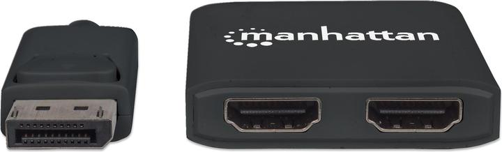 Actual product image Manhattan DisplayPort to 2-port HDMI splitter hub with MST