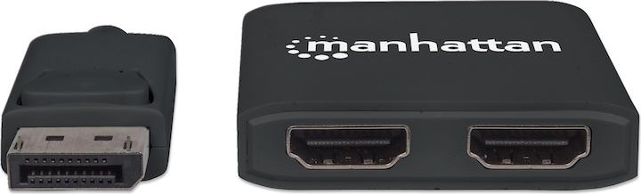 Productafbeelding Manhattan DisplayPort naar 2-poorts HDMI Splitter Hub met MST