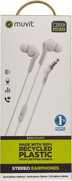 Actual product image Muvit Kopfhörer for Change E57 Weiss (NC, Cable)
