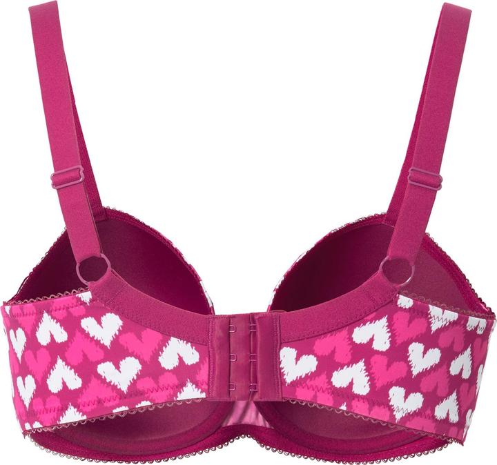 Actual product image Ulla Popken Heart Print Underwire Bra (105 F)