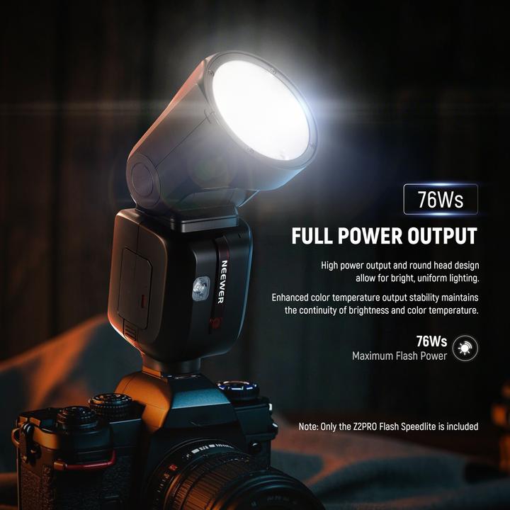 Produktbild Neewer Z2PRO-N TTL Round Head Flash Speedlite With 3000mAh Lithium Battery (Aufsteckblitz, Nikon)