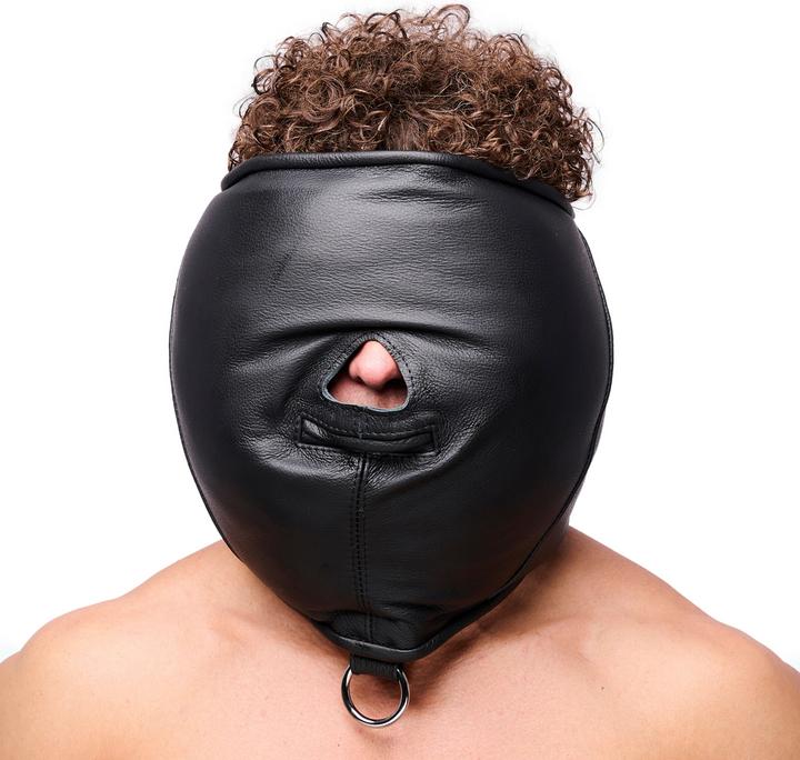 Actual product image The Red Leather balaclava "Padded