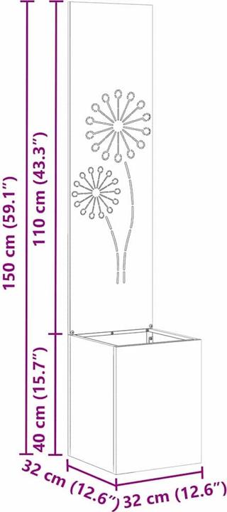 Actual product image vidaXL Gartensichtschutz (32 cm)
