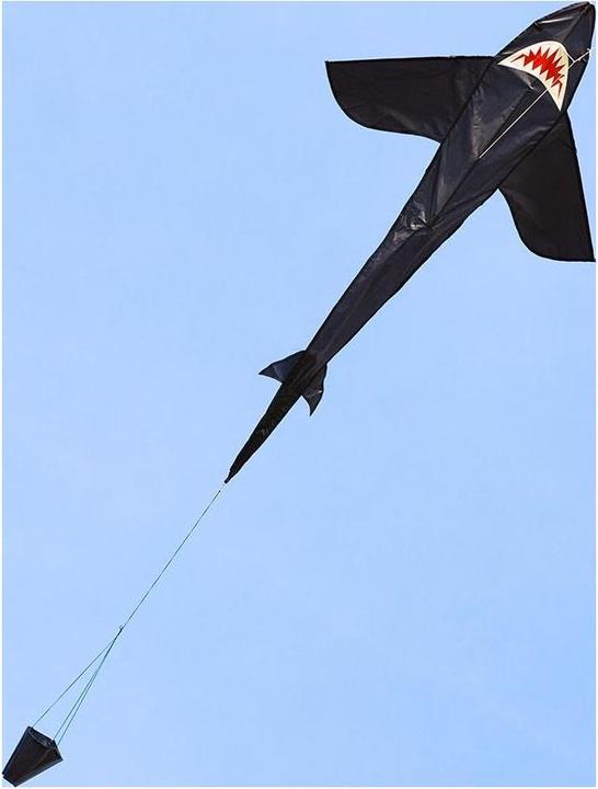 Actual product image Invento Kite Ecoline Shark Kite 95x150 cm, from 5 years, incl. handle with 25 m cord