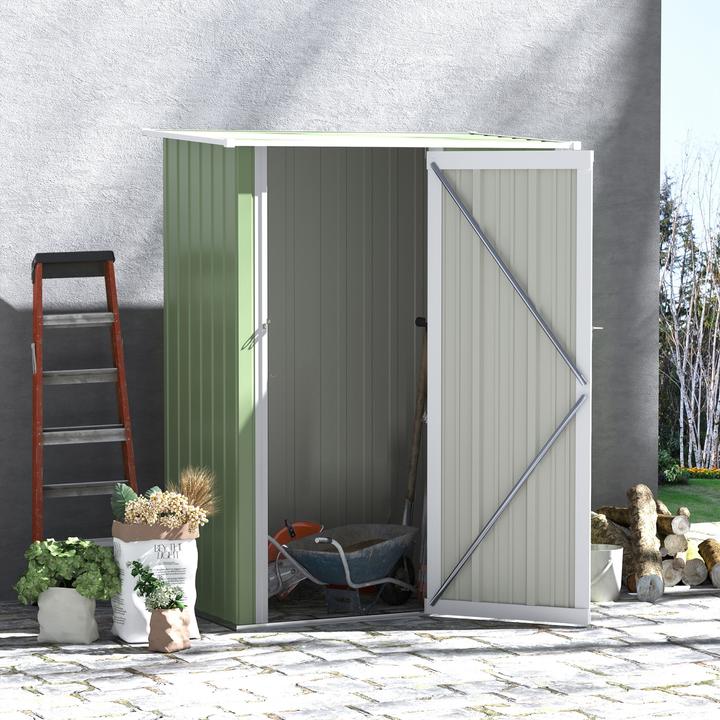 Actual product image Outsunny Equipment shed with mono-pitch roof