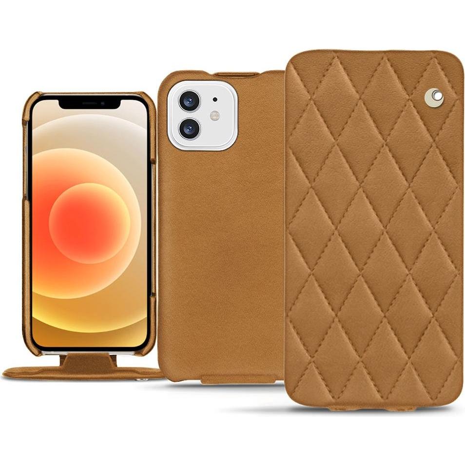 Thumbnail - Noreve Lederschutzhülle vertikal (Apple iPhone 12), Smartphone Hülle, Braun