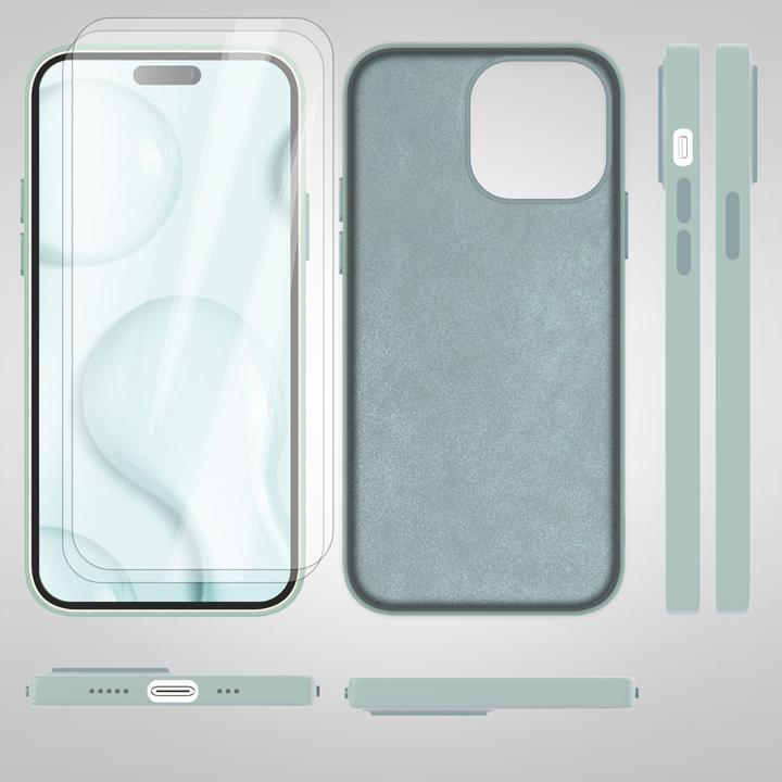 Produktbild Nalia Liquid Silikon Hülle mit MagSafe Funktion & 2x Display Schutzglas (Apple iPhone 14 Pro)