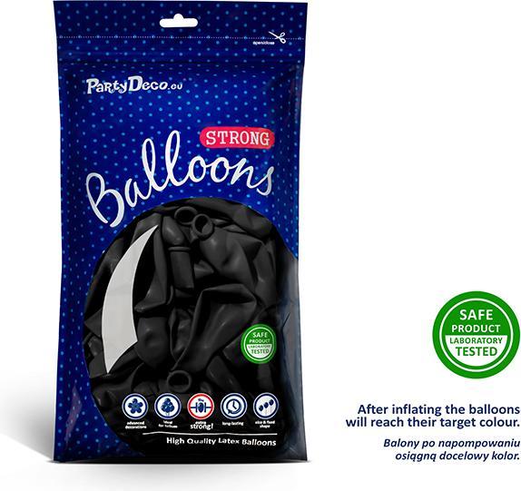 Produktbild Partydeco Strong Balloons 27cm, Pastel Black (1 pkt / 50 pc.) (50 x)