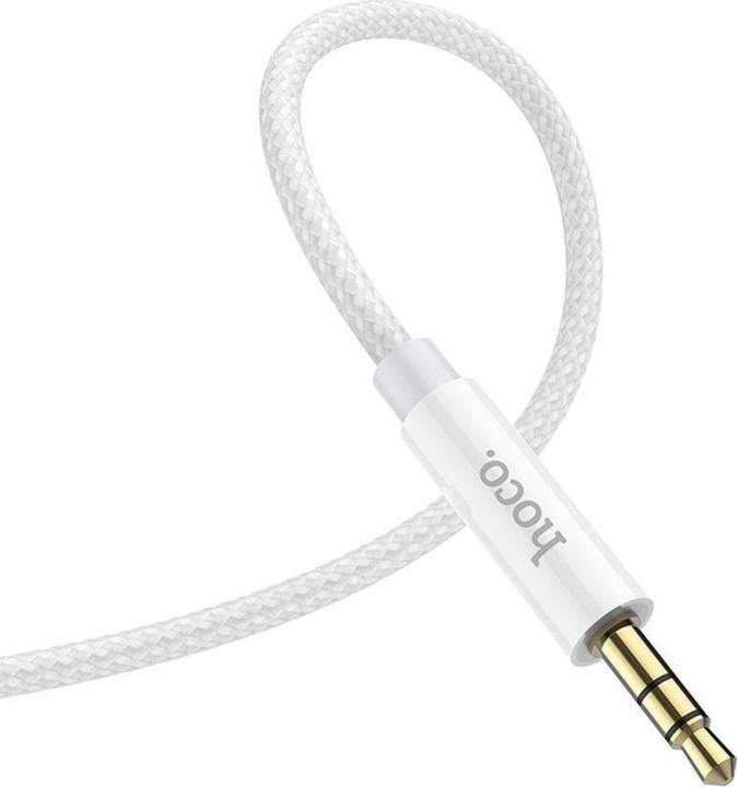 Produktbild Hoco 1M Dual 3.5mm AUX Audio Kabel Silber (1 m, AUX Kabel)