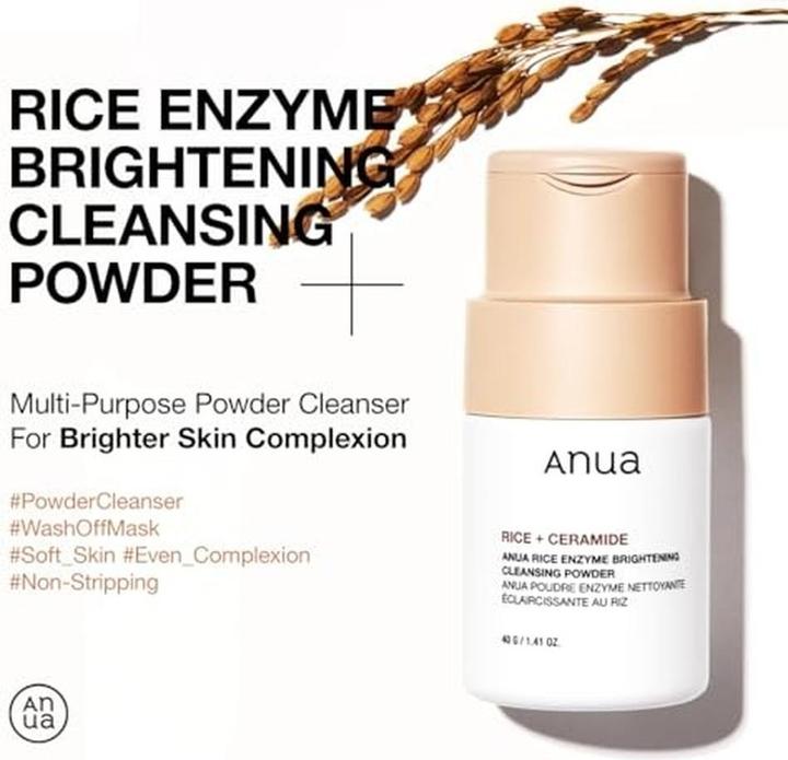 Image du produit Anua Rice Enzyme Brightening Cleansing Powder (Exfoliant nettoyant)