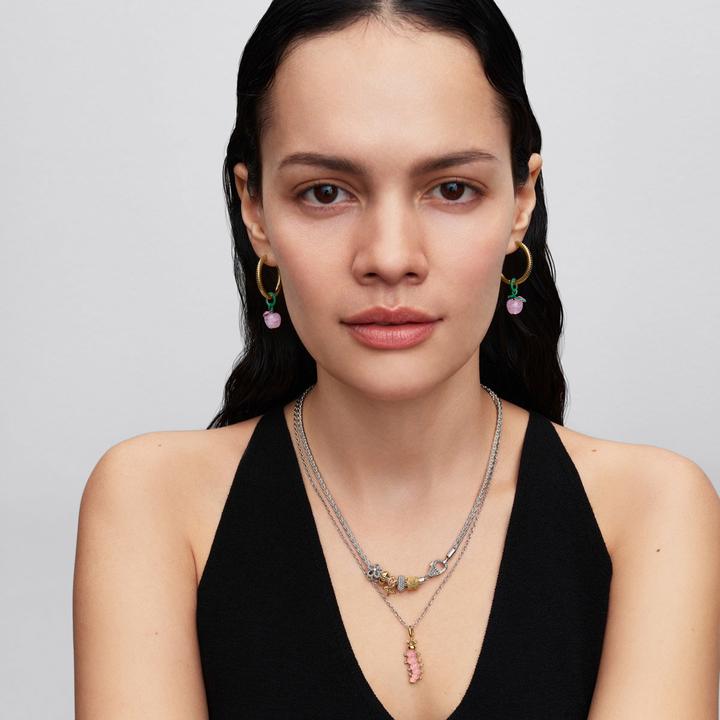 Image du produit Pandora Rosafarbene Raupe Charm (Métal)