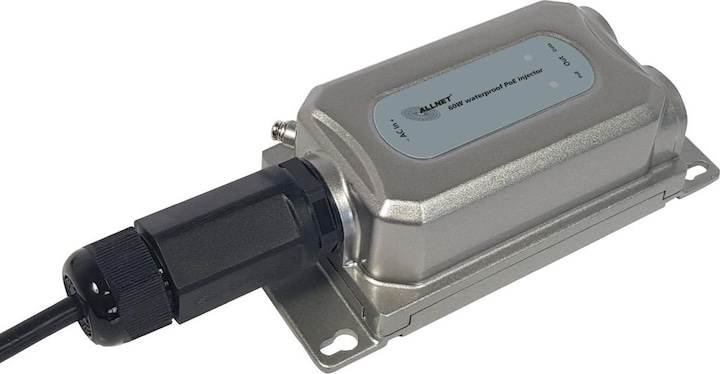 Produktbild Allnet PoE Injektor Outdoor IP67 IEEE802.3bt (15,4W/30W/60W) Metallgehäuse / ALL-PI2013OBT60 (802.3bt (PoE++), 60 W)