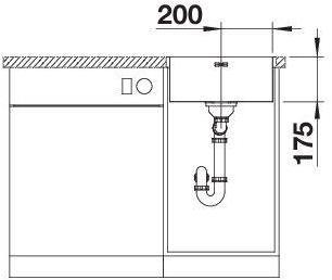 Image du produit Blanco Supra 400-IF/A R12 (Evier encastré, 44 cm, 50 cm)