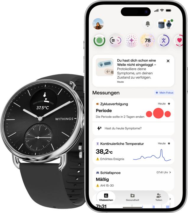 Produktbild Withings ScanWatch 2 (38 mm, nur WLAN)