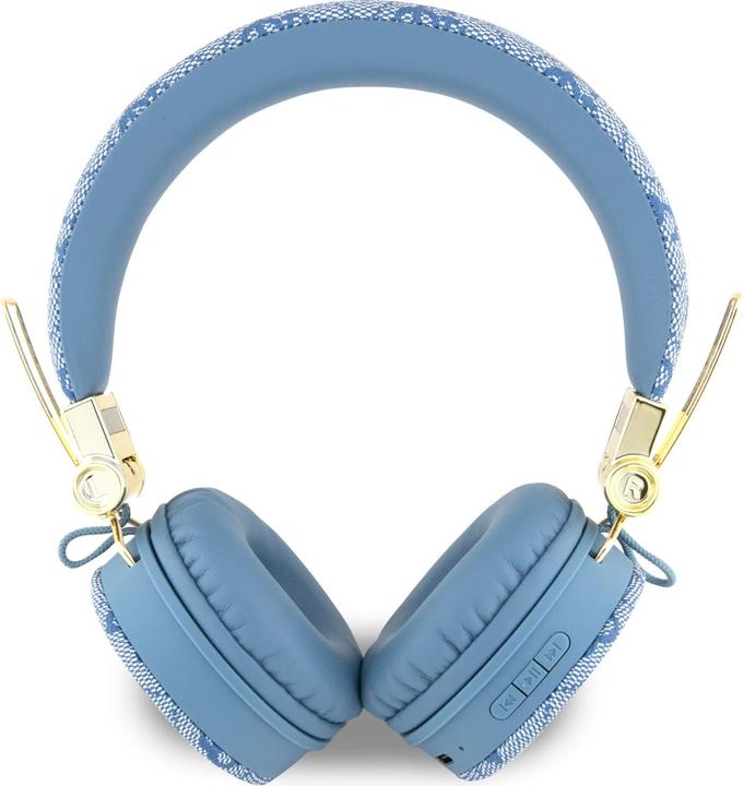 Actual product image Guess słuchawki nauszne Bluetooth GUBH704GEMB niebieski/blue 4G Metal Logo (ANC, 32 h, Wireless)