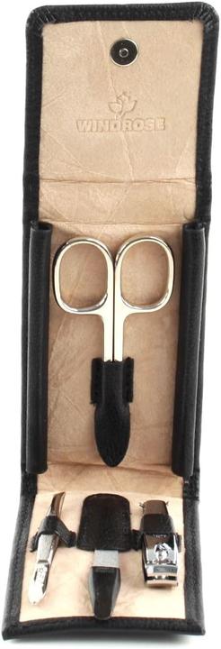 Actual product image Windrose 803867.08 - 4-piece manicure case Beluga black (leather)