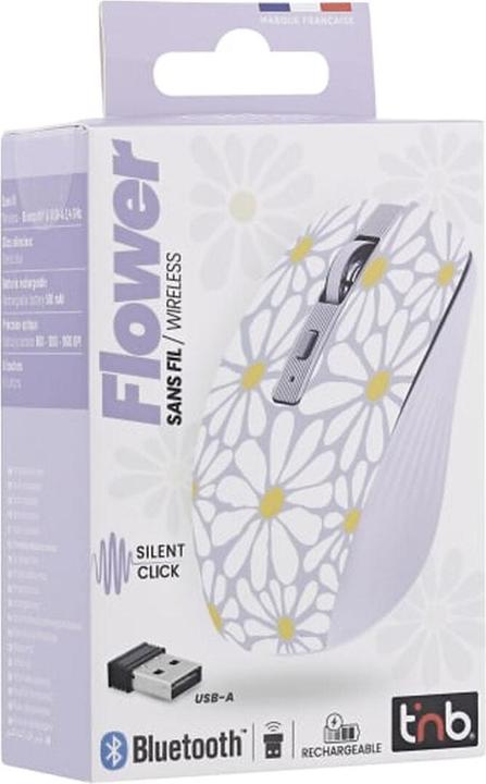 Actual product image T'nB Souris Sans Fil Exclusiv' (Violet/Blanc) (Wireless)
