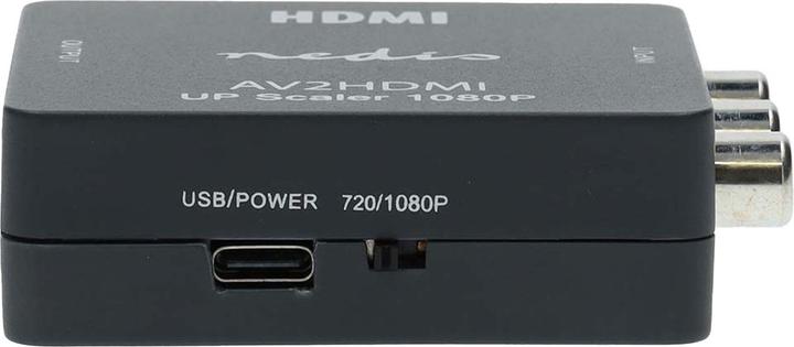 Actual product image Nedis HDMI T Converter 3X RCA Jack HDMIT Output 1-Way 1080p 1.65 Gbps ABS Anthracite