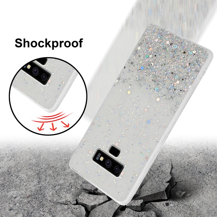 Actual product image Cadorabo TPU cover sparkling glitter (Samsung Galaxy Note 9)