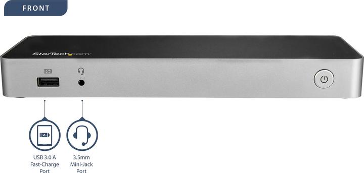 Produktbild StarTech Dual Monitor USB C Dock - Pd (USB-C, 1 Port)