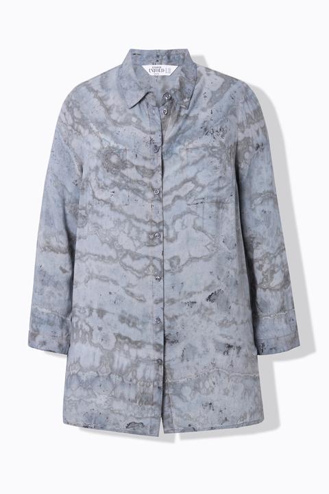Actual product image Studio Untold Batik-Inspired Long Sleeve Button Down Blouse (46, 48)